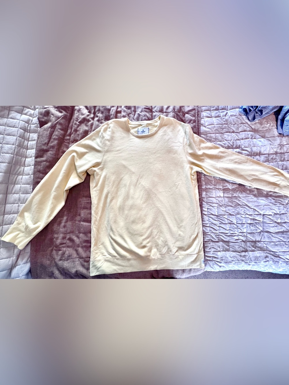 Reigning Champ Midweight Terry Crewneck Sweatshirt Butter Yellow XXL